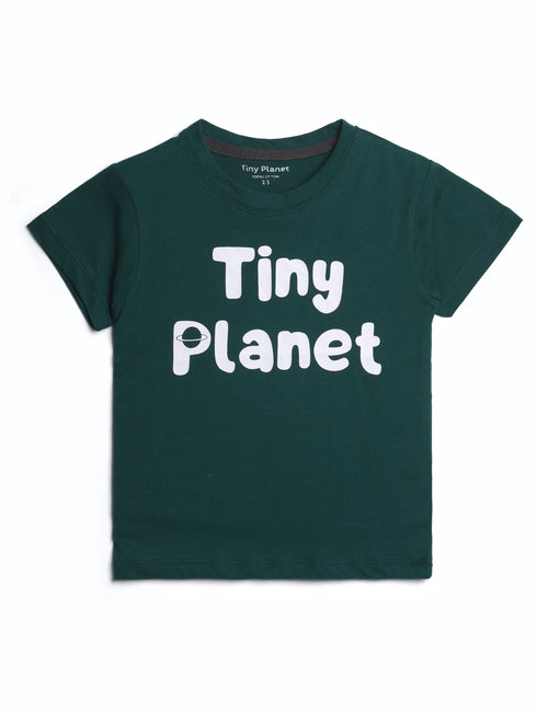Tiny Planet Premium Cotton Tee (Dark Green)
